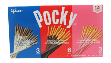 Pocky Chocolate Biscuit Sticks Variety Pack (12 Count, 1.06 Lbs)