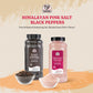 52Usa Whole Black Peppercorns 18 Oz + Himalayan Pink Salt (Fine Grain) 39 Oz, Salt And Pepper Grinder, Black Peppercorn Refil, K