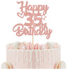 1 Pack Happy 35th Birthday Cake Topper Glitter Heart Star 35 Fabulous Cake Pick Birthday Sign Cake Decorations for Children 35th