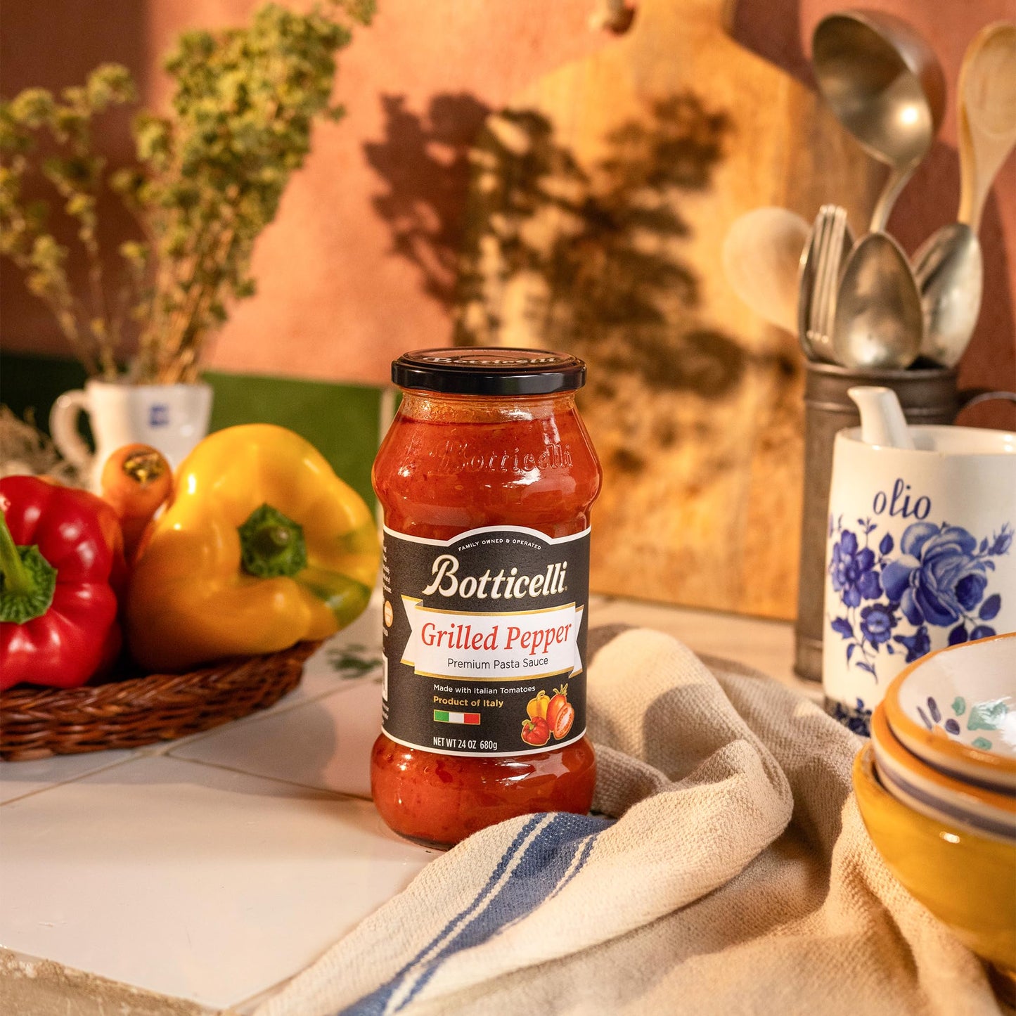 Botticelli Pasta Sauce | 2-Pack | 24 Oz Each (Grilled Pepper)