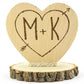 Personalized Cupid'S Heart Wood Custom Rustic Wedding Cake Topper