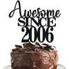 18Th Awesome Since 2006Cake Topper Cheers To 18 Years Birthday Cake Pick 18 Fabulous Cake Decoration For Happy 18Th Birthday Ann