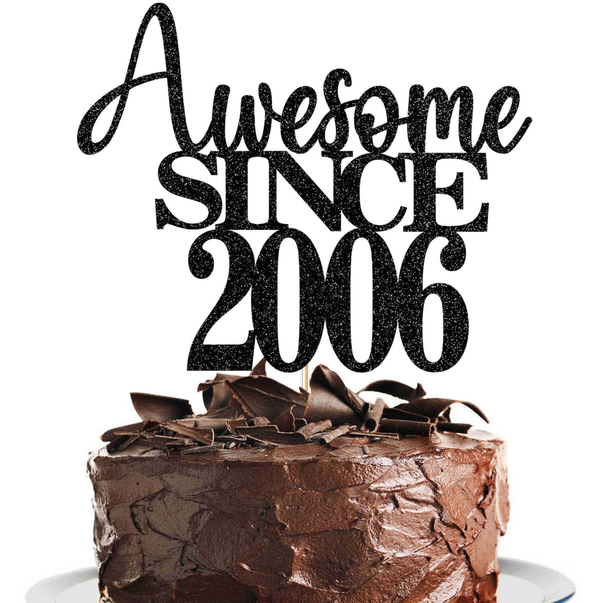 18Th Awesome Since 2006Cake Topper Cheers To 18 Years Birthday Cake Pick 18 Fabulous Cake Decoration For Happy 18Th Birthday Ann