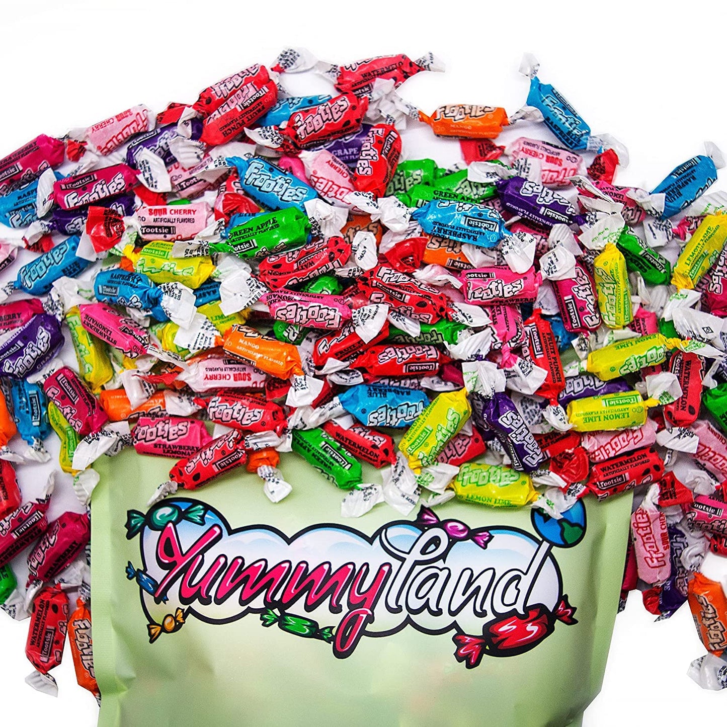 Taffy Candy 2 LB (10 Assorted Mix Flavors) - Rolls Bulk Bag, Individually Wrapped, Fruit Chews, Peanut and Gluten Free, Chewy Ca