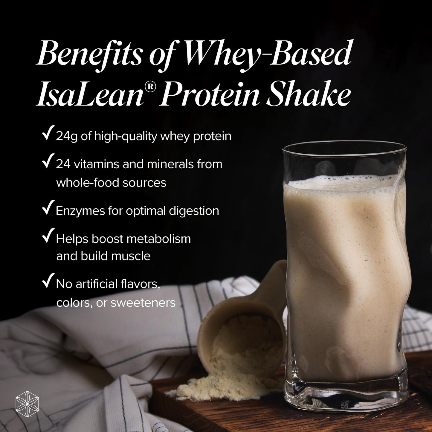 Isagenix IsaLean Protein Shake - Meal Replacement - 27.2 oz Canister - Creamy French Vanilla - 24 Vitamins and Minerals