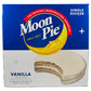 Moon Pie Single Decker - Vanilla. The Original Marshmallow Sandwich, 12 Pies Per Box.