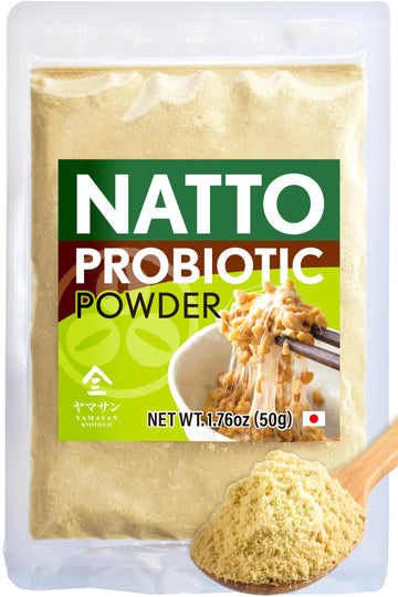 YAMASAN KYOTO UJI Japanese Natto Powder, Freeze-Dried, Vegan, Non-GMO, Low Sodium, 50g (1.76oz), 33 Servings