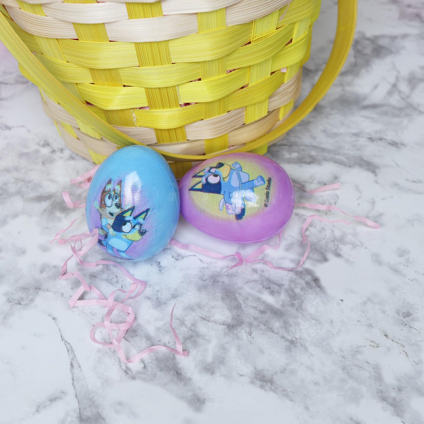 Galerie Bluey Themed Easter Eggs, Red Hard Candy Pouches Inside, Great For Egg Hunts, 2.47 Ounces, 14 Count