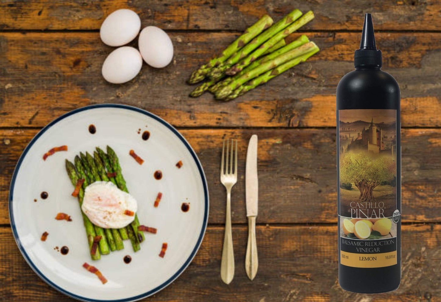 Castillo De Pinar 3-Pack Lemon Balsamic Reduced Vinegar, 150Ml Non Gmo