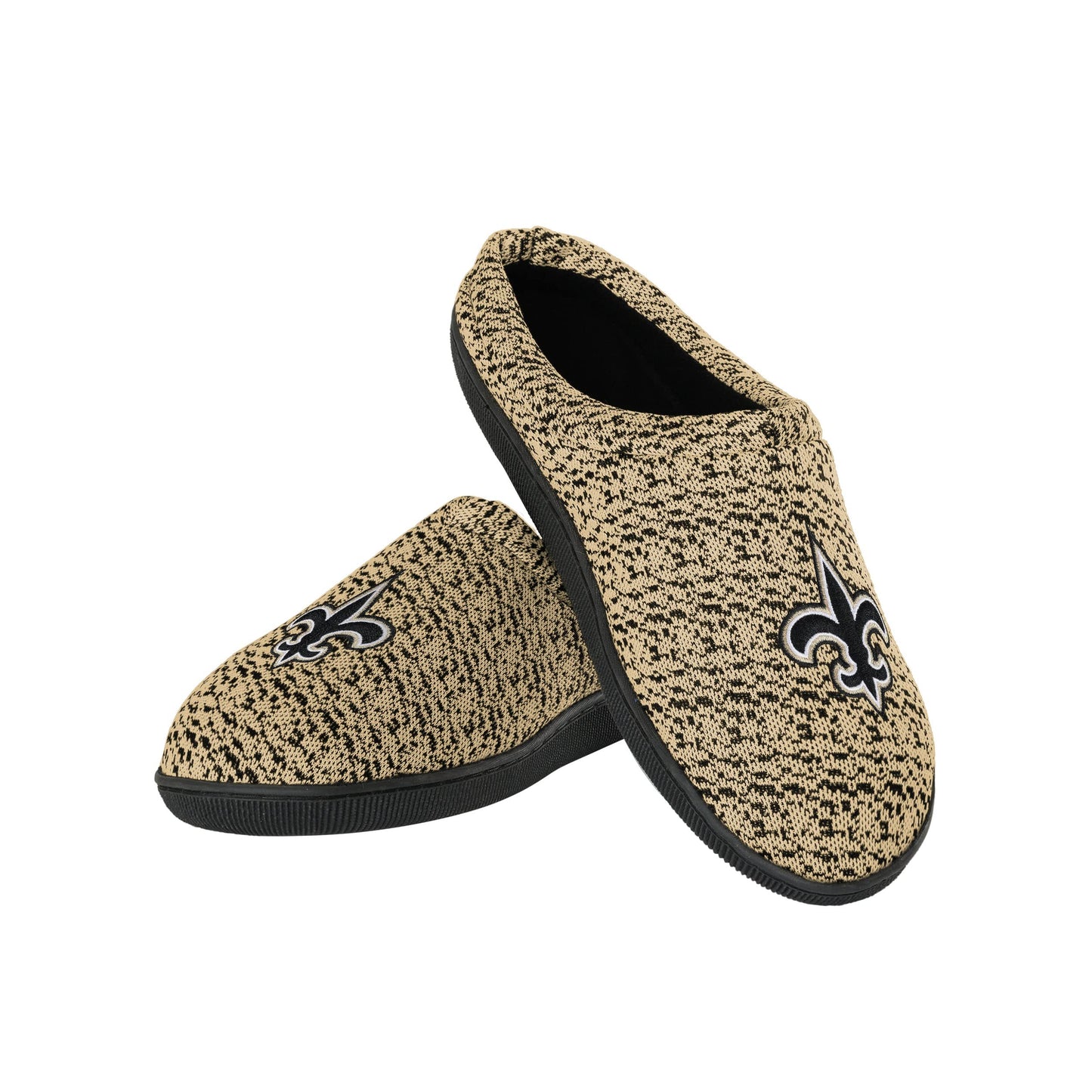 NFL New Orleans Saints Mens Poly Knit cup Sole Slipper, Team color, Medium (9-10)