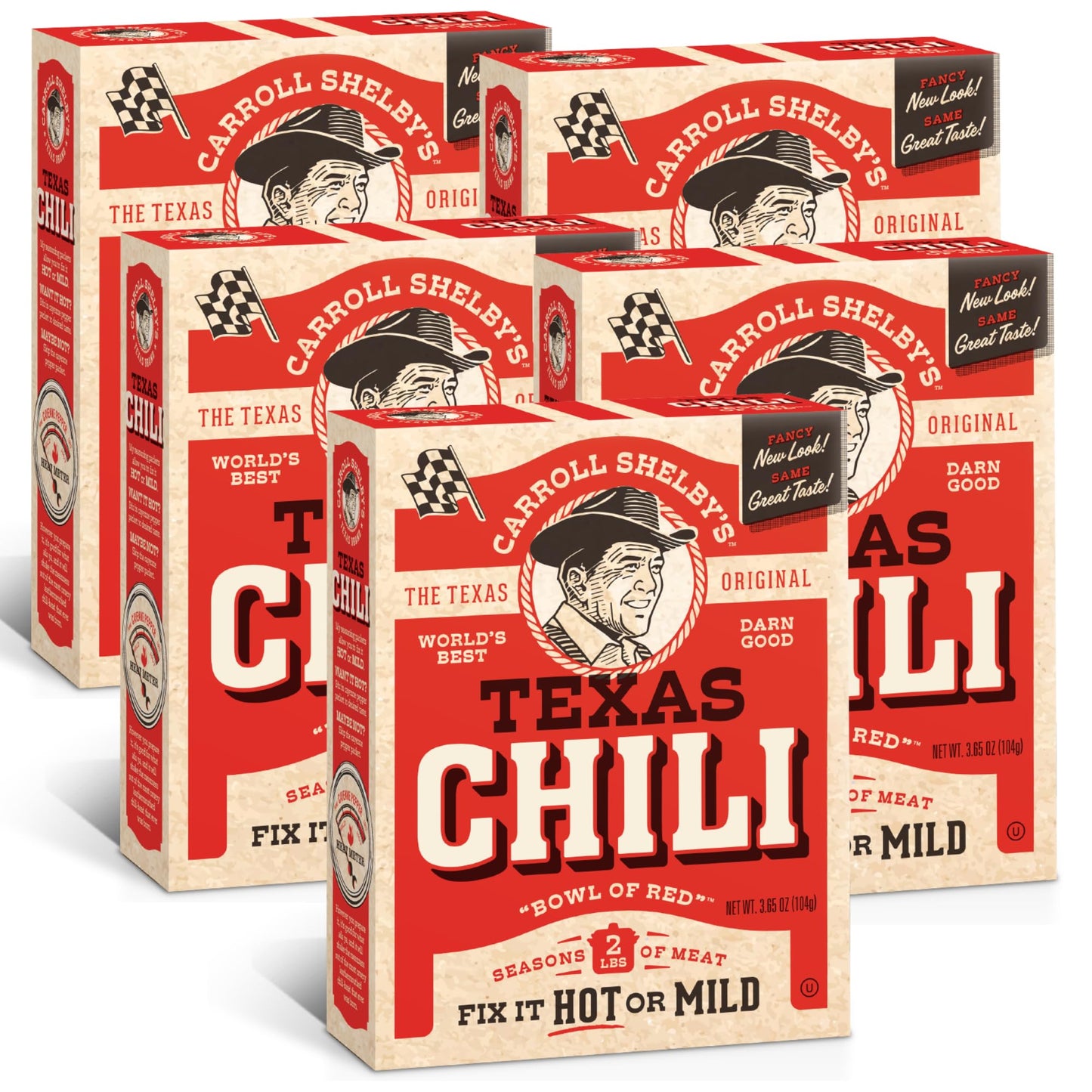 Carroll Shelbys Original Texas Brand Chili Kit 3.65oz Box (Pack of 5)