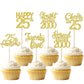 24PCS Gold Happy 25th Birthday Cupcake Toppers Twenty Five Straight Outta 2000 Cupcake Picks Cheers to 25 Lengend Since 2000 Cak