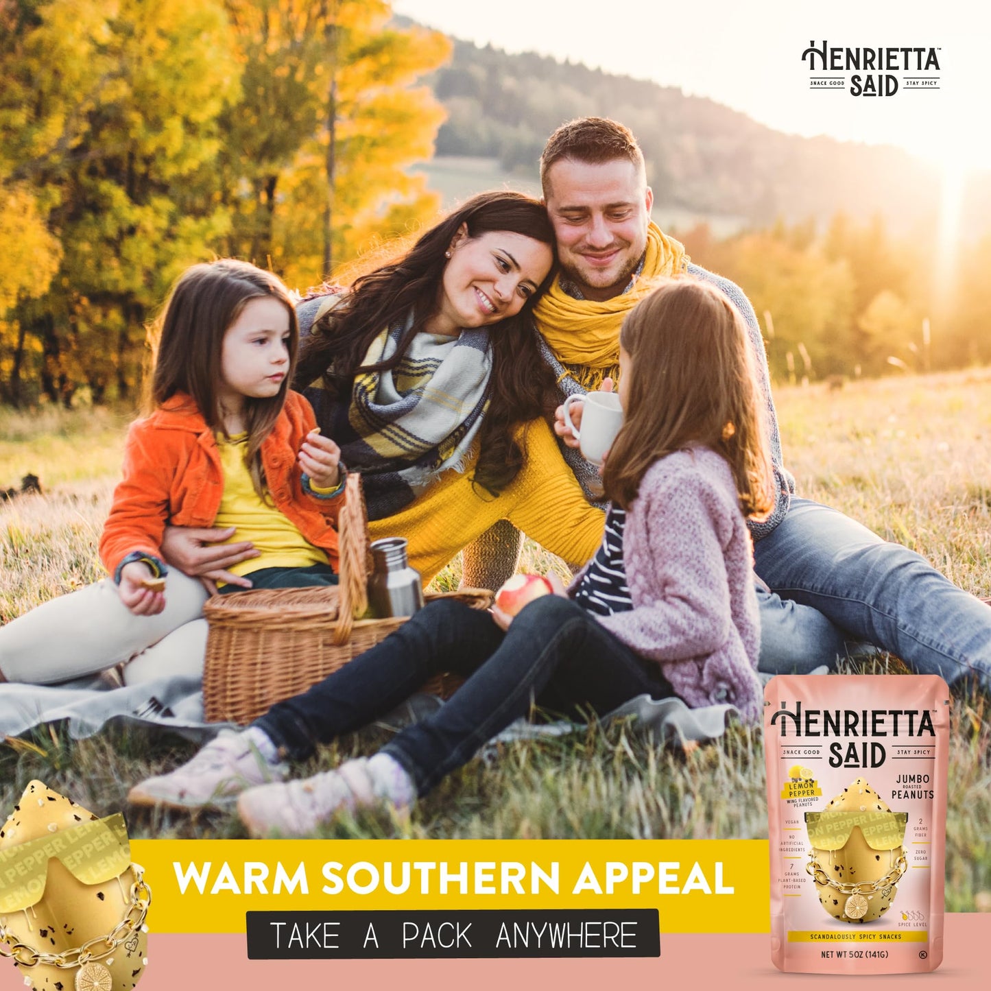 Henrietta Said Wing-Flavored Peanuts - Truly Good Foods Snacking Nuts - Bold Flavors - Savory & Spicy - Jumbo Flavored Peanuts -