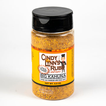 Cindy Lynns Big Kahuna Rub And Seasoning, 5.8 Oz (Pack Of 1), Use As Meat Rub On Poultry, Pork & Seafood, Tropical Themed Rub Fo