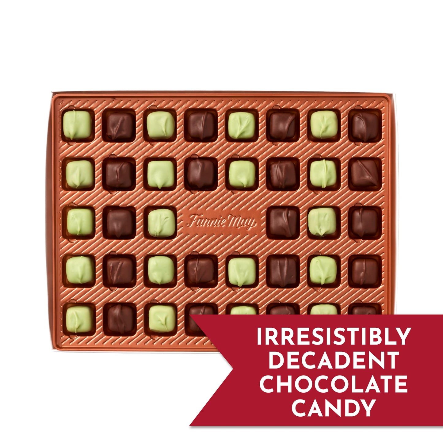 Fannie May, Milk Chocolate Candy, Mint Meltaways, Gift Box, 11.5 Oz