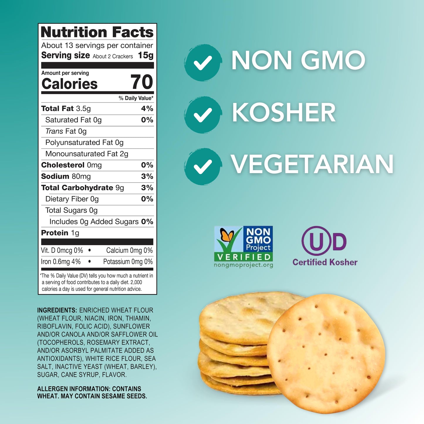 Milton'S Craft Bakers Gourmet Crackers Variety Bundle (Multi-Grain, Everything, Crispy Sea Salt) - Non-Gmo Project Verified, All