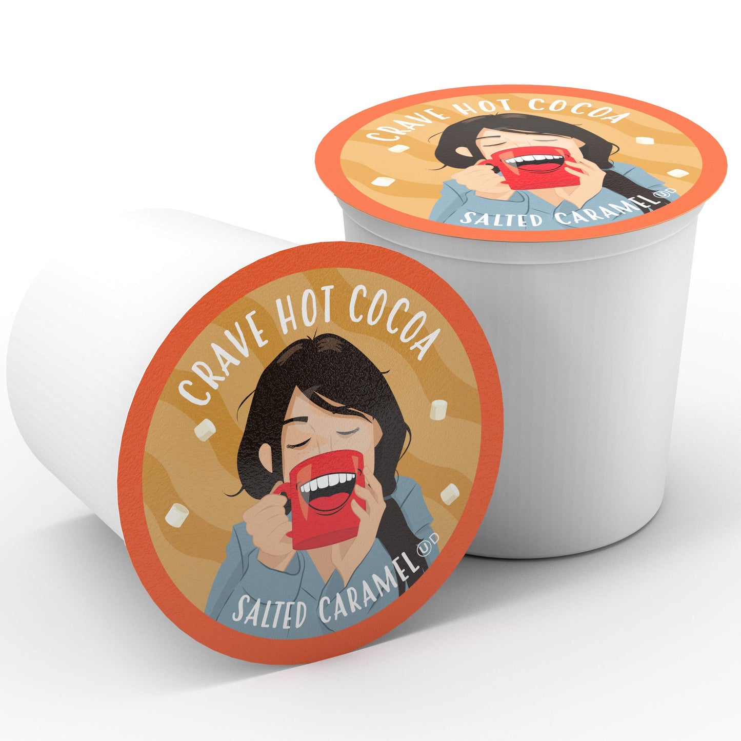 Crave Beverages Hot Chocolate Pods, Salted Caramel, 40 Count, Compatible with 2.0 K-Cup malt-inspired