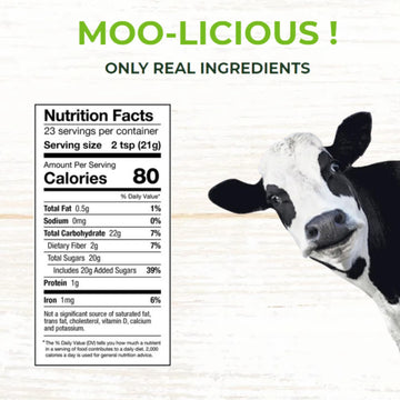Silly Cow Farms Hot Chocolate Powder, Sea Salt & Caramel, Gluten Free, 16.9 oz Glass Bottle