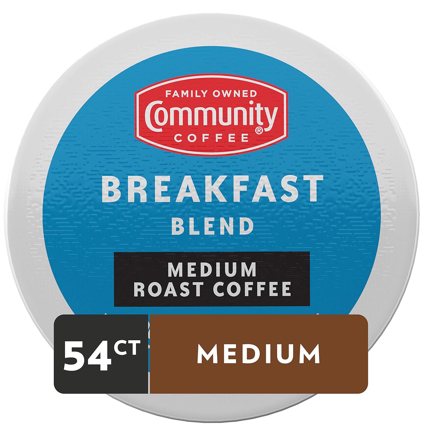 Community Coffee Breakfast Blend Coffee Pods, Medium Roast, 54 Count, Compatible with Keurig 2.0, Red