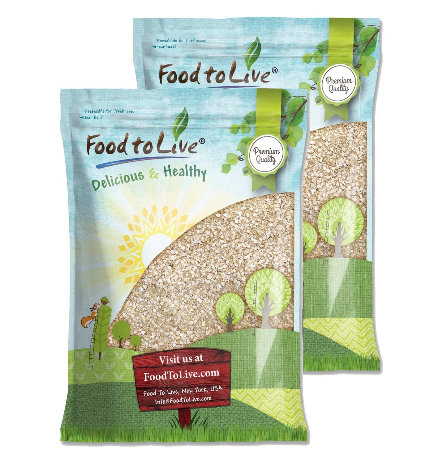 Food to Live White Quinoa Flakes, 16 Pounds Pressed Seeds, Whole Grain, Raw, Kosher, Vegan. High in Protein, Riboflavin. Great O