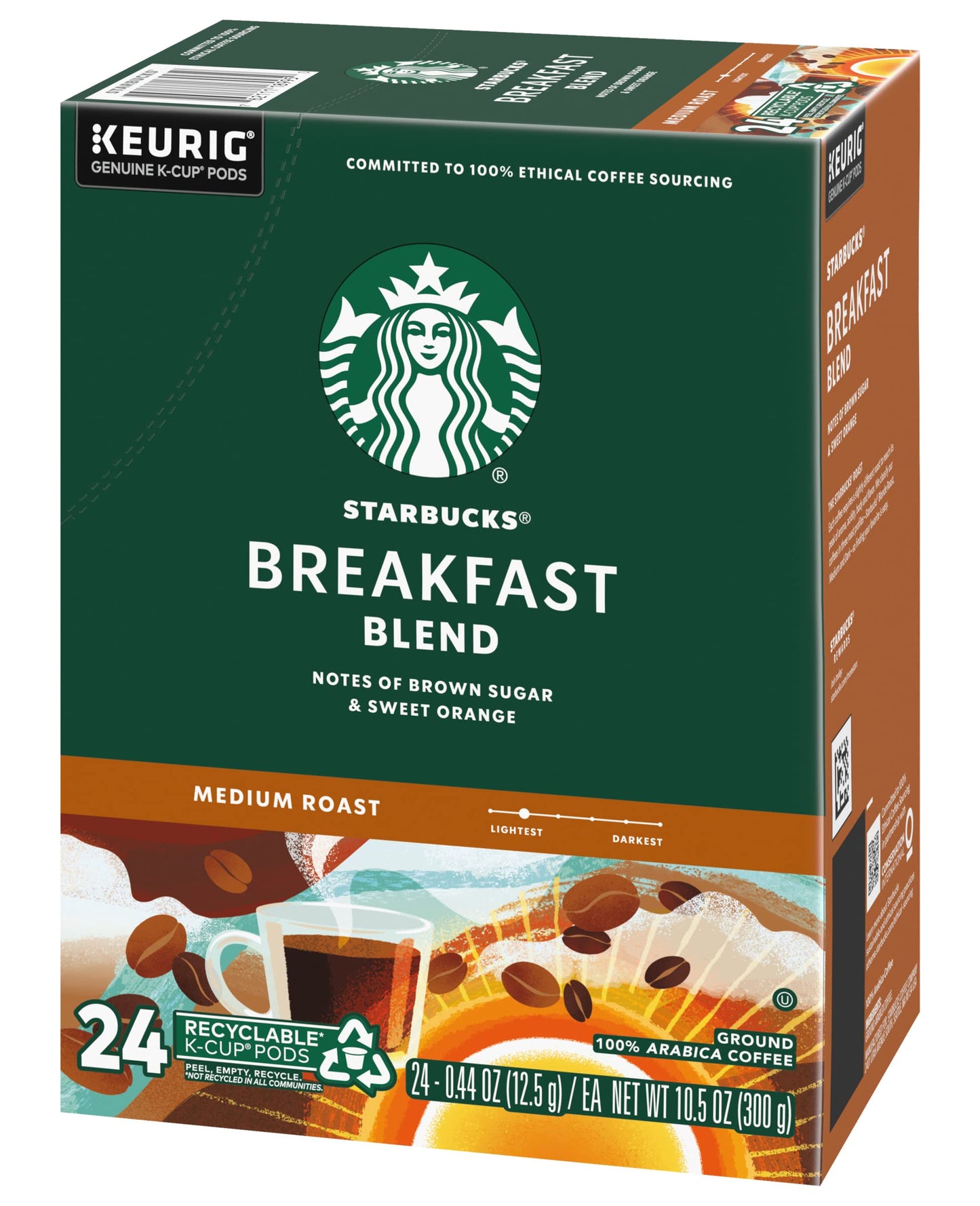 Starbucks Breakfast Blend Coffee K-Cups, 72 Count