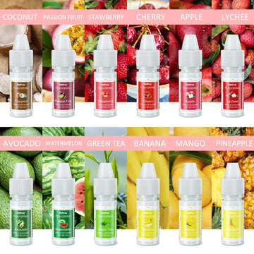 Food Flavoring Oil, 24 Liquid Lip Gloss Flavoring Oil - Concentrated Candy Flavors For Lip Balm, Baking, Cooking, Soap And Slime