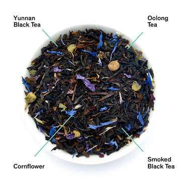 August Uncommon Black Metallic - Violet And Elderberry Tea Black - Lush Blend With Dark Berry And Floral Notes - Loose Leaf Tea