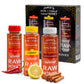 Jamie's Hive to Table Infused Honey Gift Set - Hot, Lemon, and Cinnamon Flavors, 36 Oz, Pack of 3 Squeeze Bottles - 100% America