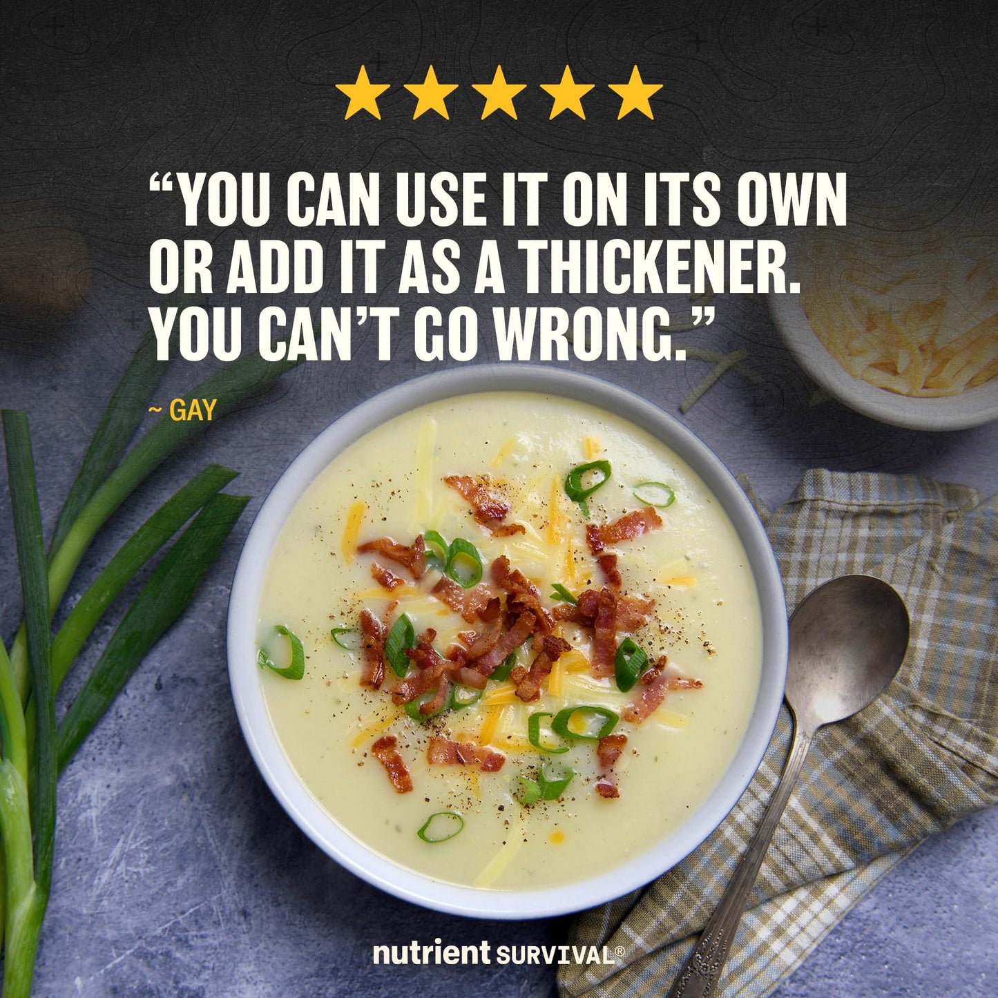 Nutrient Survival Potato Flakes, Powdered Vitamin Potato (4 Cans, 30 Servings Per Can) For Mashed Potatoes, Soups, Emergency Food Supply & Camping Supplies, 38 Nutrients, Shelf Stable Up To 25 Years