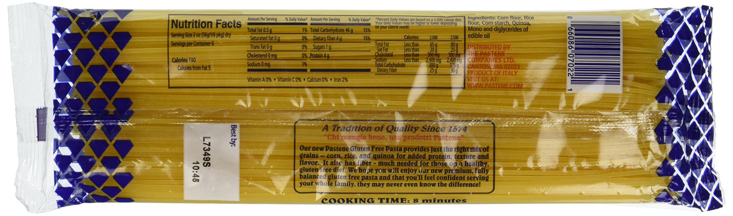 Pastene Gluten Free Spaghetti With Quinoa, 12 Ounce