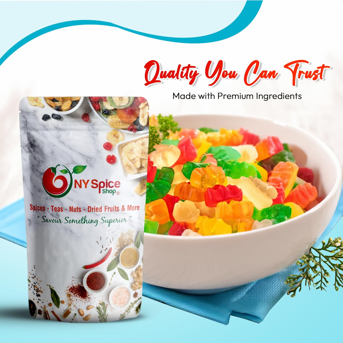 Ny Spice Shop Neon Sour Gummy Bears Bulk - 1 Pound Gummies Bears Candy - Sour Gummies Fruit Snacks - Chewy Super Sour Candy - Flavor Gummy Candies - Gummi Bear Gift For All Occasions