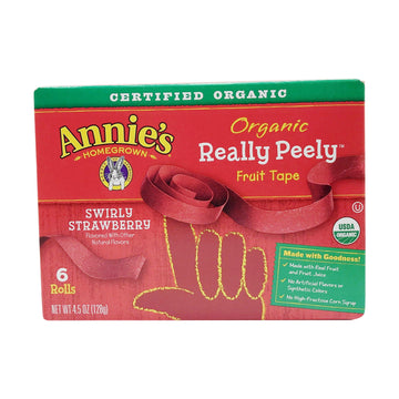Annie'S Homegrown Organic Swirly Strawberry Fruit Tape, 4.5 Oz