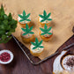 ZHUOWEISM 60 PCS Edible Cupcake Toppers Green Pot Leaf Design 6 for Birthday Party Supplies