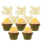 Gyufise Cupcake Toppers 24 Pack Glitter Happy 16th Birthday Decorations Gold Model ZN0475-4-G