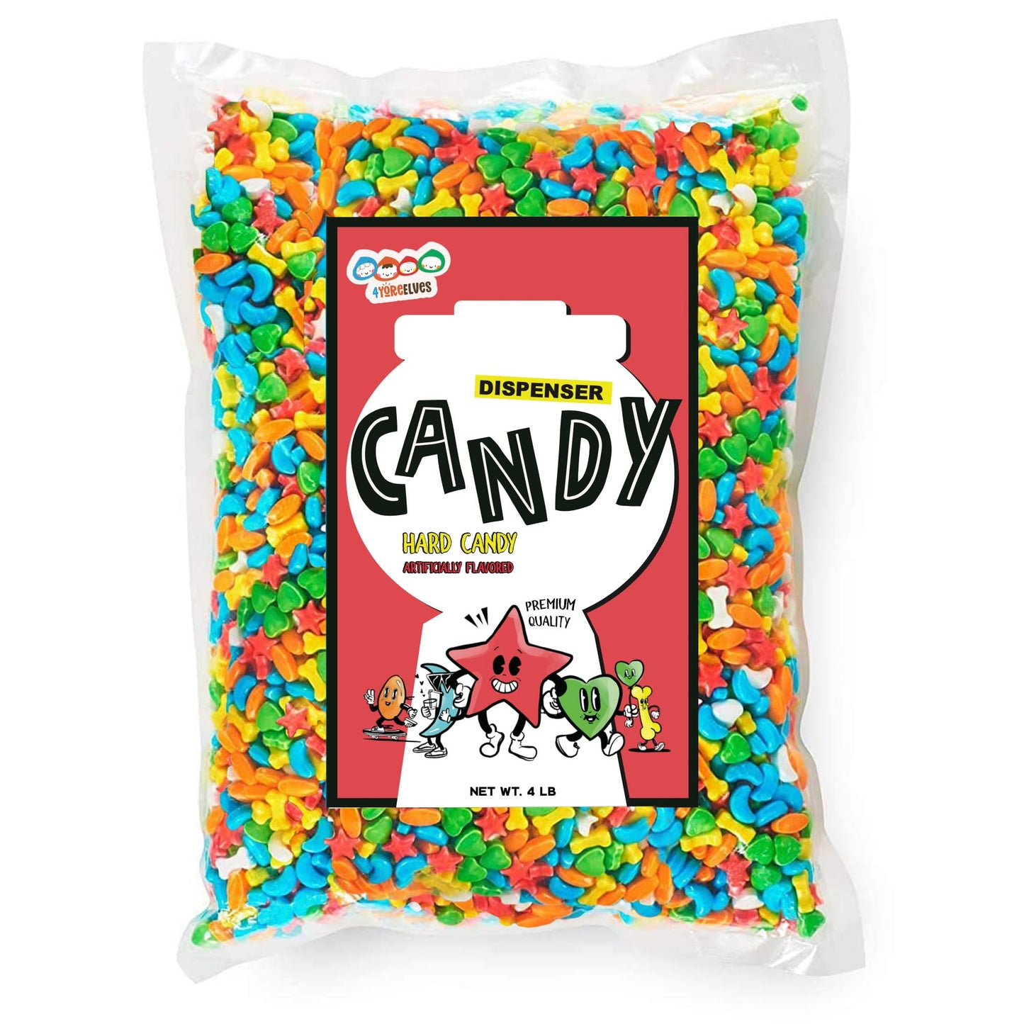 Wee Winkers 4lb of Bulk Candy for Candy Machine, The Perfect Filler for your Gumball Machine, Fruit-Flavored Assorted Shapes, Re