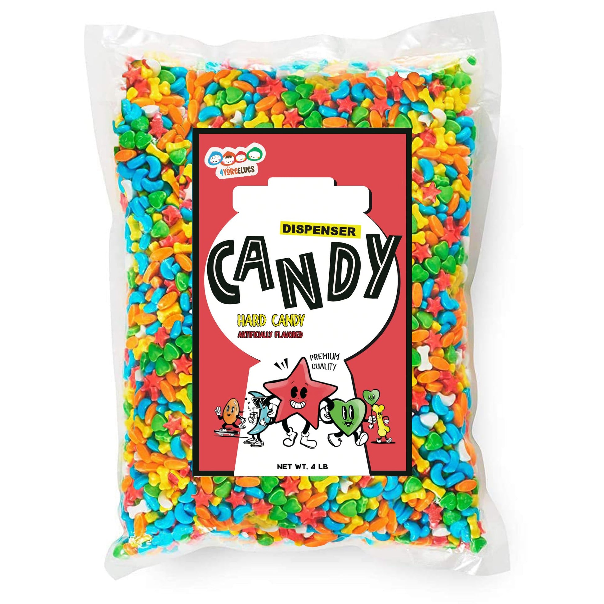 Wee Winkers 4lb of Bulk Candy for Candy Machine, The Perfect Filler for your Gumball Machine, Fruit-Flavored Assorted Shapes, Re