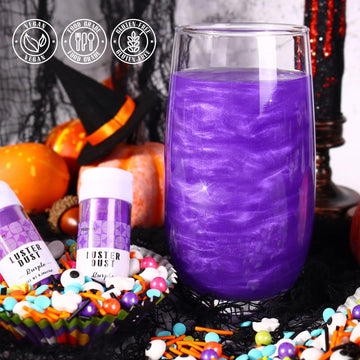 Purple Edible Glitter For Cocktails, Luster Dust Edible For Cake Decorating, 5G Purple Dust Edible For Drinks, Cookies, Cupcakes