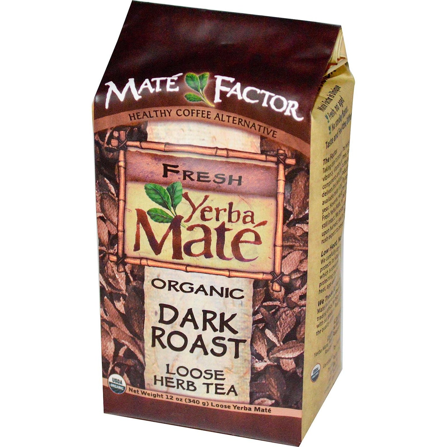 Maté Factor Dark Roast Coffee, 12 oz Bag