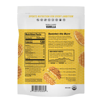 Honey Stinger Organic Mini Vanilla Waffles | Energy Stroopwafel for Exercise, Endurance and Performance | Sports Nutrition for H