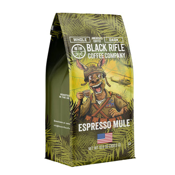 Black  Coffee Company Espresso Mule Dark Roast Whole Bean Coffee - Bold Espresso with Notes of Chocolate  Bing Cherry & Caramelized Sugar 11oz