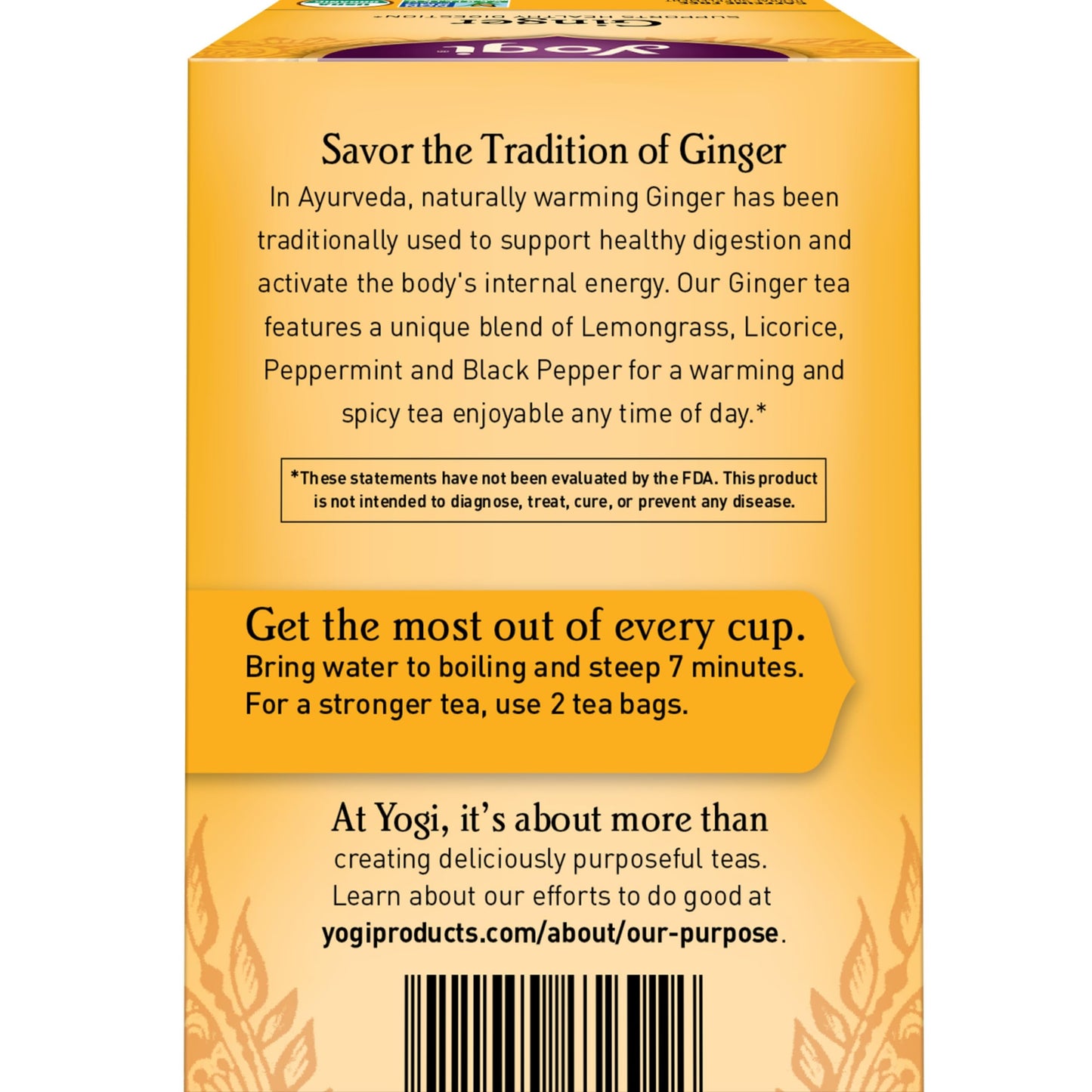 Yogi Tea Ginger Tea - 16 Tea Bags Per Pack (4 Packs) - Organic Ginger Tea Bags - Digestive Support Tea - Includes Ginger Root, L