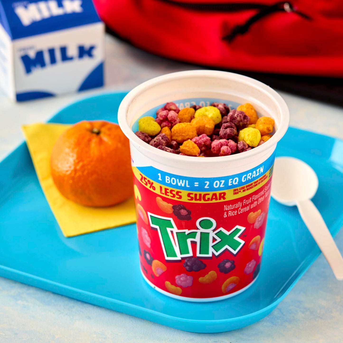 Trix Cereal 25% Less Sugar K12 2oz EQ Grain (60 ct) 2 oz