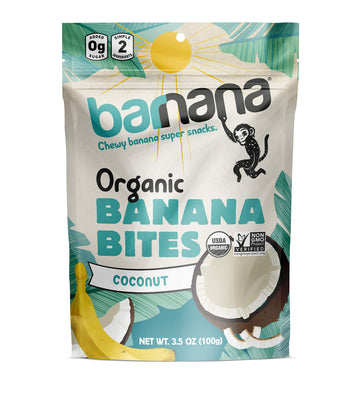 Barnana Organic Chewy Banana Bites - Coconut - 3.5 Ounce - Delicious Barnana Potassium Rich Banana Snacks - Lunch Dinner Sports 