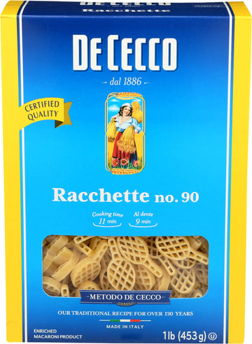 DE CECCO PASTA Racchette Pasta, 16 OZ
