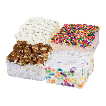 The Crispery Crispycakes - Jumbo Size Pack of 12 Individually Wrapped Assorted Flavor Gourmet Marshmallow Rice Crispycakes, alwa