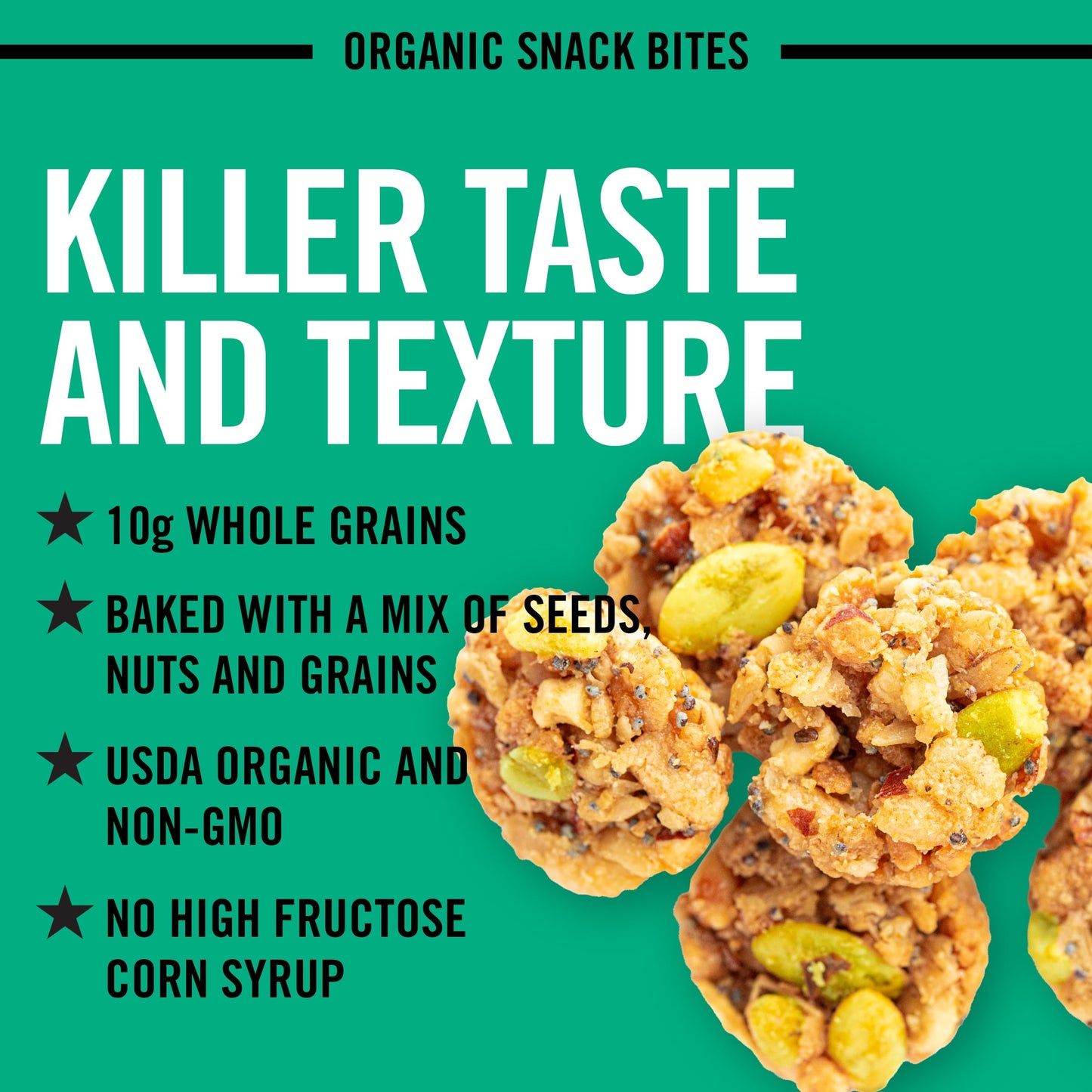 Daves Killer Bread Epic Everything Organic Snack Bites, Everything Flavor Organic Snacks, 7.2 oz