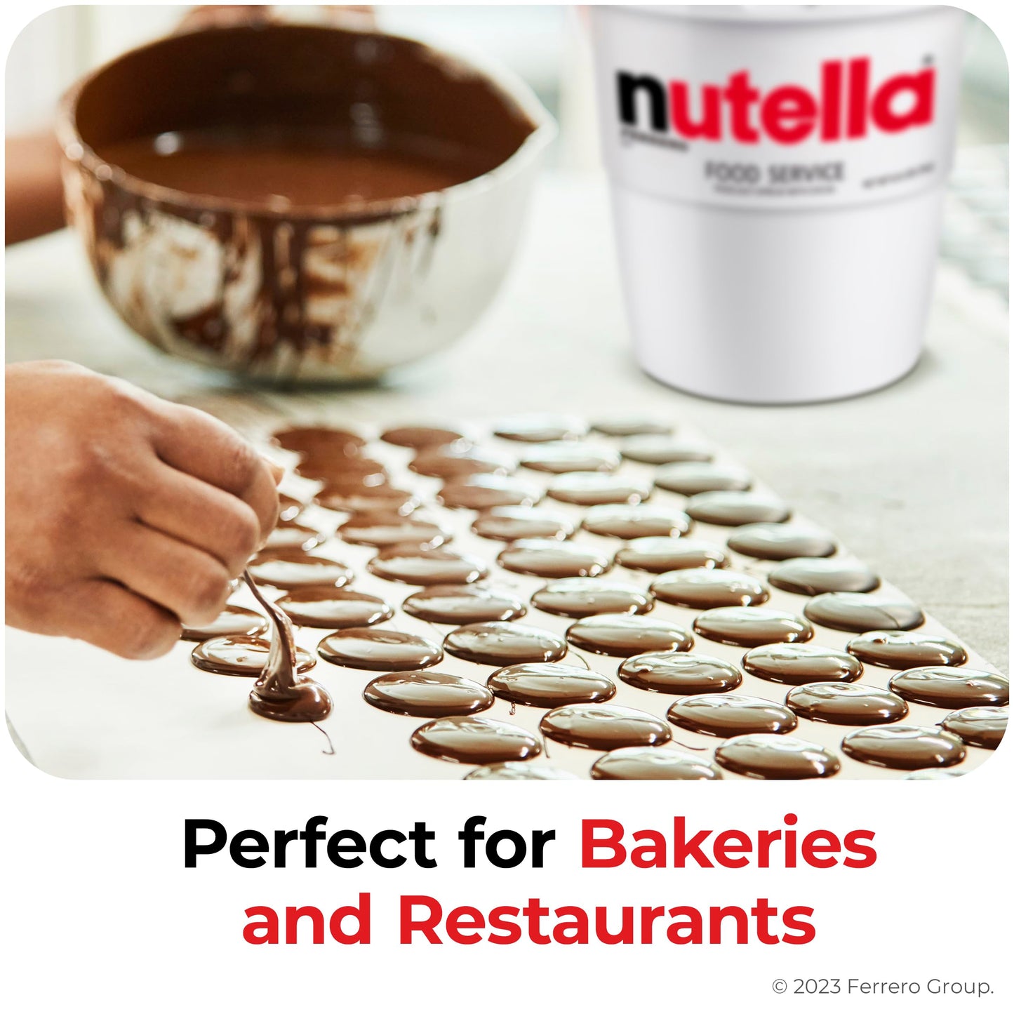 Nutella Hazelnut Spread Food Service Tub, Baking Supplies, Great For Restaurants And Bakeries, Two Bulk Tubs, 13.2 Lb Total