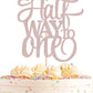 AHAORAY Half Way To One Cake Topper - Rose Gold Glitter 6 Months Birthday Decorations Supplies - Half Birthday Decorations Baby 