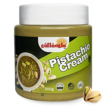 Gulluoglu Pistachio Cream, Pistachio Butter, Best for dubai chocolate, Turkish Premium Pistachios Cream 7 oz, 200 g Perfect Tast