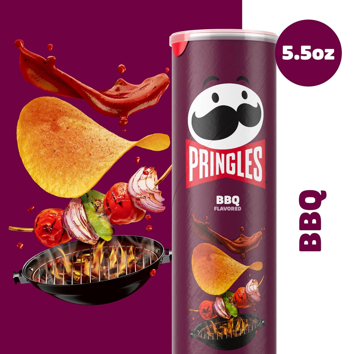 PRINGLES BBQ 5.57OZ (Pack of 14)